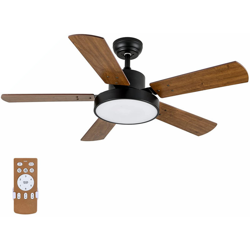 Kynadie 44'' Ceiling Fan with LED Lights, 23" Wide