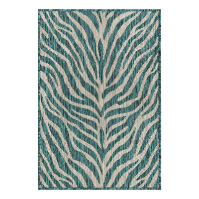 Teal Tsavo Indoor/Outdoor Safari Rug