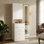 Armoire-penderie à 3 tiroirs H 63 po avec miroir à DEL réglable Wakeham