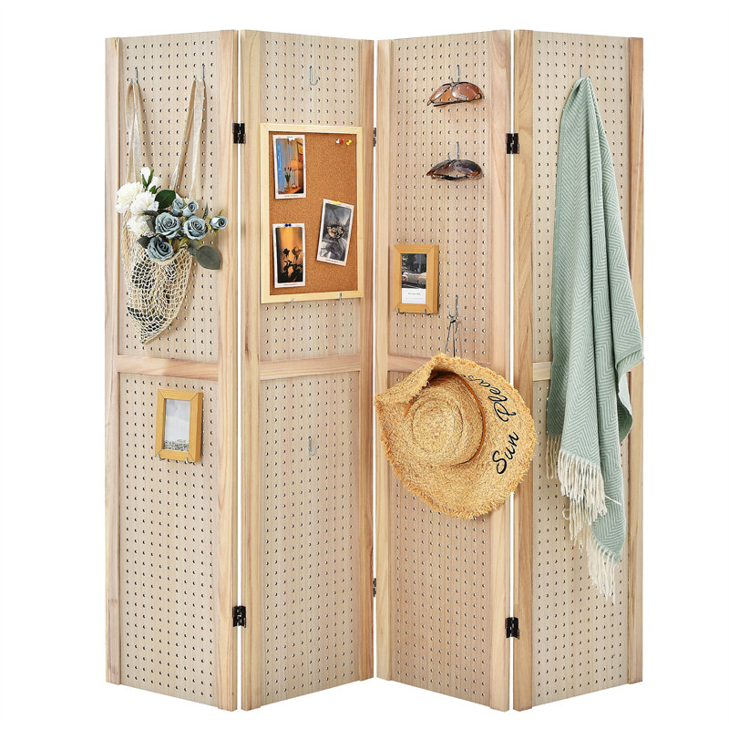 61.5'' W x 60'' H 4 - Panel Folding Room Divider