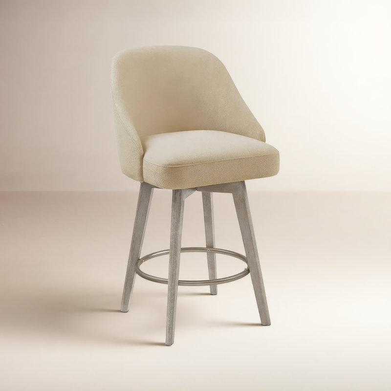 Tabouret de bar / de bar pivotant à 360 ° Pearce, Sable, Tabouret de comptoir (assise à une hauteur de 25,, 1