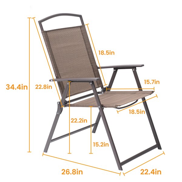 Latitude Run® Spooner Metal Outdoor Dining Armchair & Reviews | Wayfair