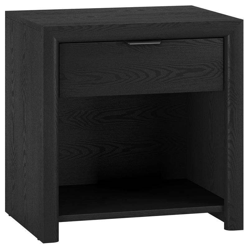 Clara 24" Rectangular Nightstand in Black Grain, Black Grain