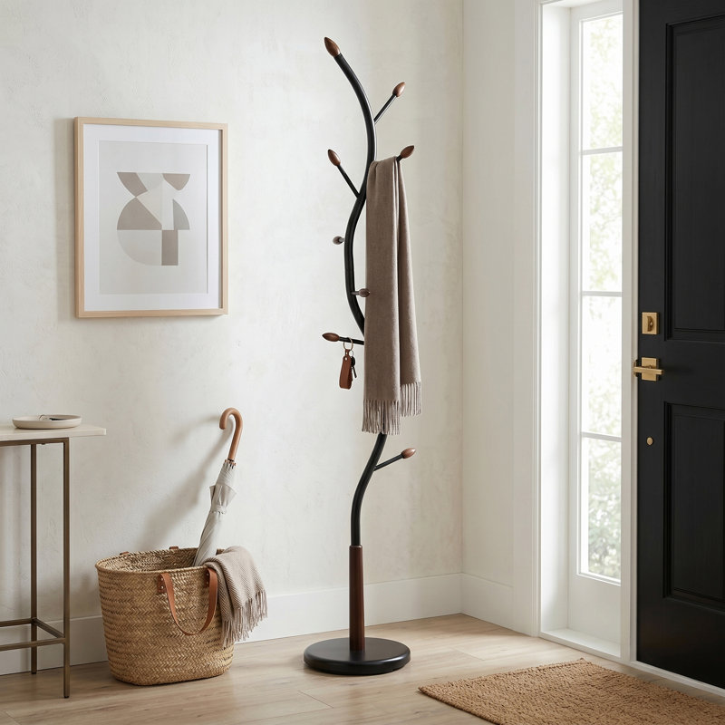 Gerlien Standing Coat Rack, Black