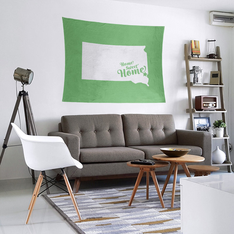 Tapisserie Home Sweet Sioux, H 27,5 po x l 37,5 po, Vert