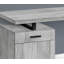 Bureau d'ordinateur moderne en stratifié gris avec tiroirs de rangement et installation réglable pour le bureau à domicile, longueur de 48 pouces-525206024