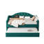 Lit de jour simple rembourré capitonné avec couchette, canapé-lit en velours avec ports USB et ports de charge de type C, aucun sommier nécessaire-920133093