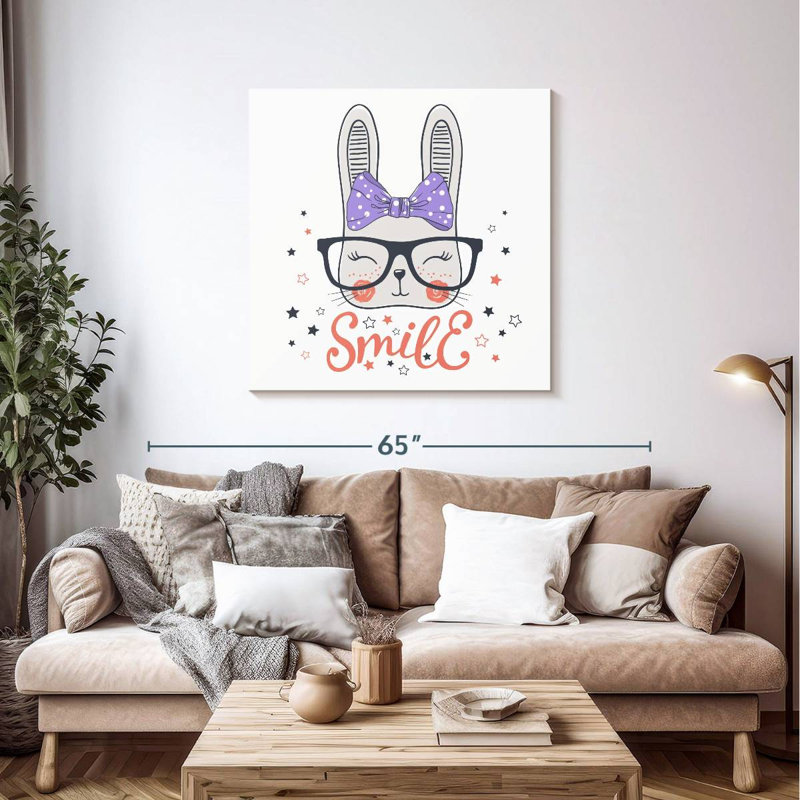 Happy Hipster Bunny, H 39 po x l 39 po