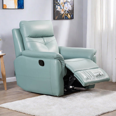 Modern Living Room Faux Leather Manual Recliner
