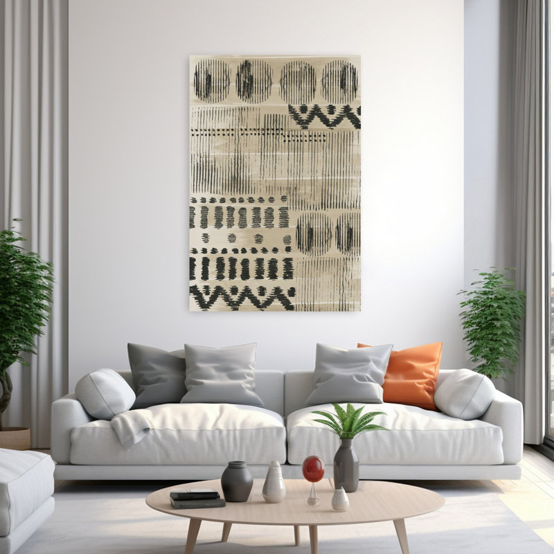Laine et soie I, art géométrique abstrait, H 60 po x l 40 po