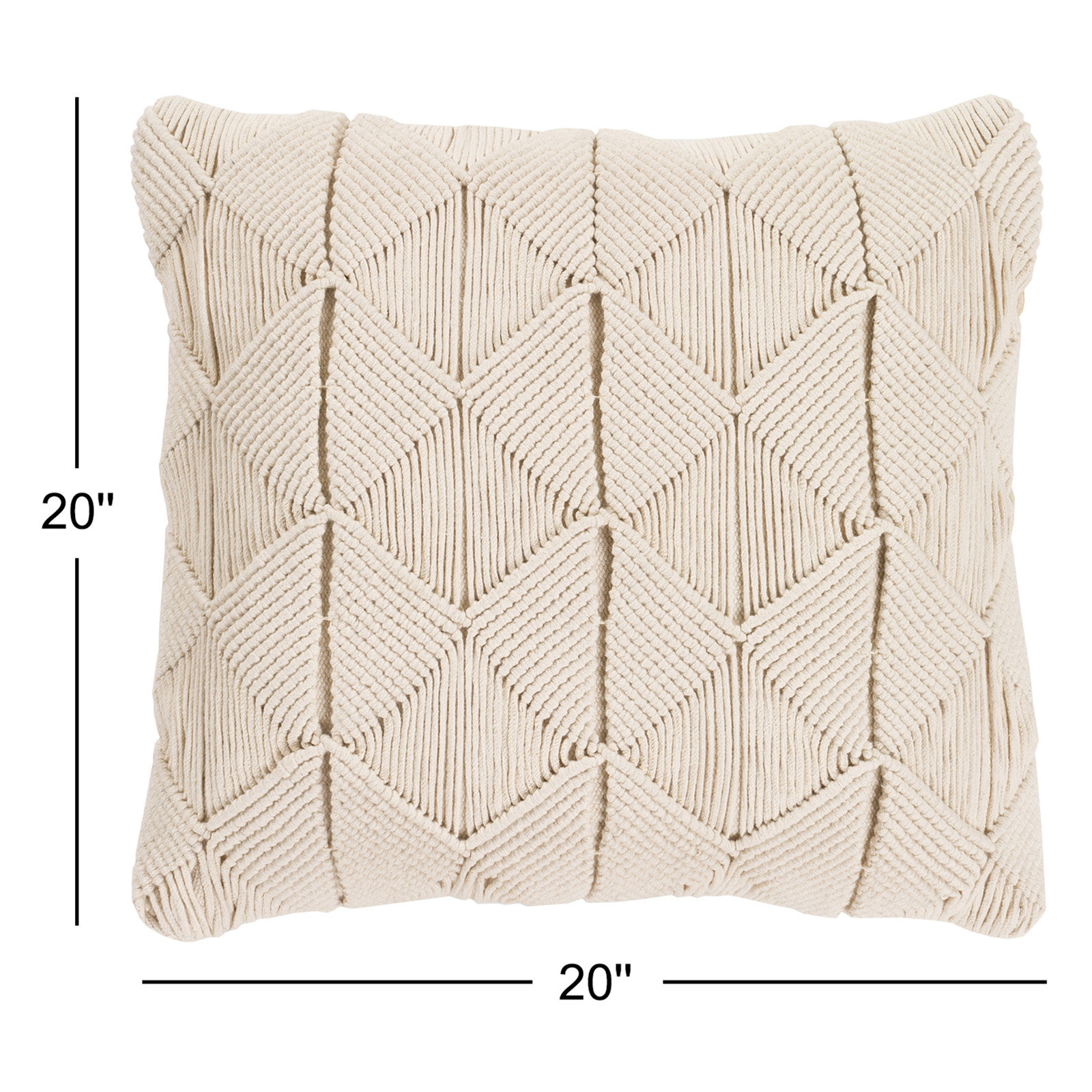 Hannigan Ikat Cotton Throw Pillow, Cream, Down