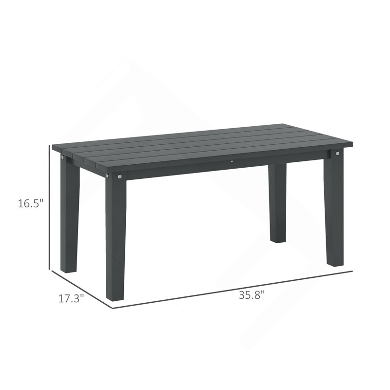Table de patio, table basse d'extérieur, Noir