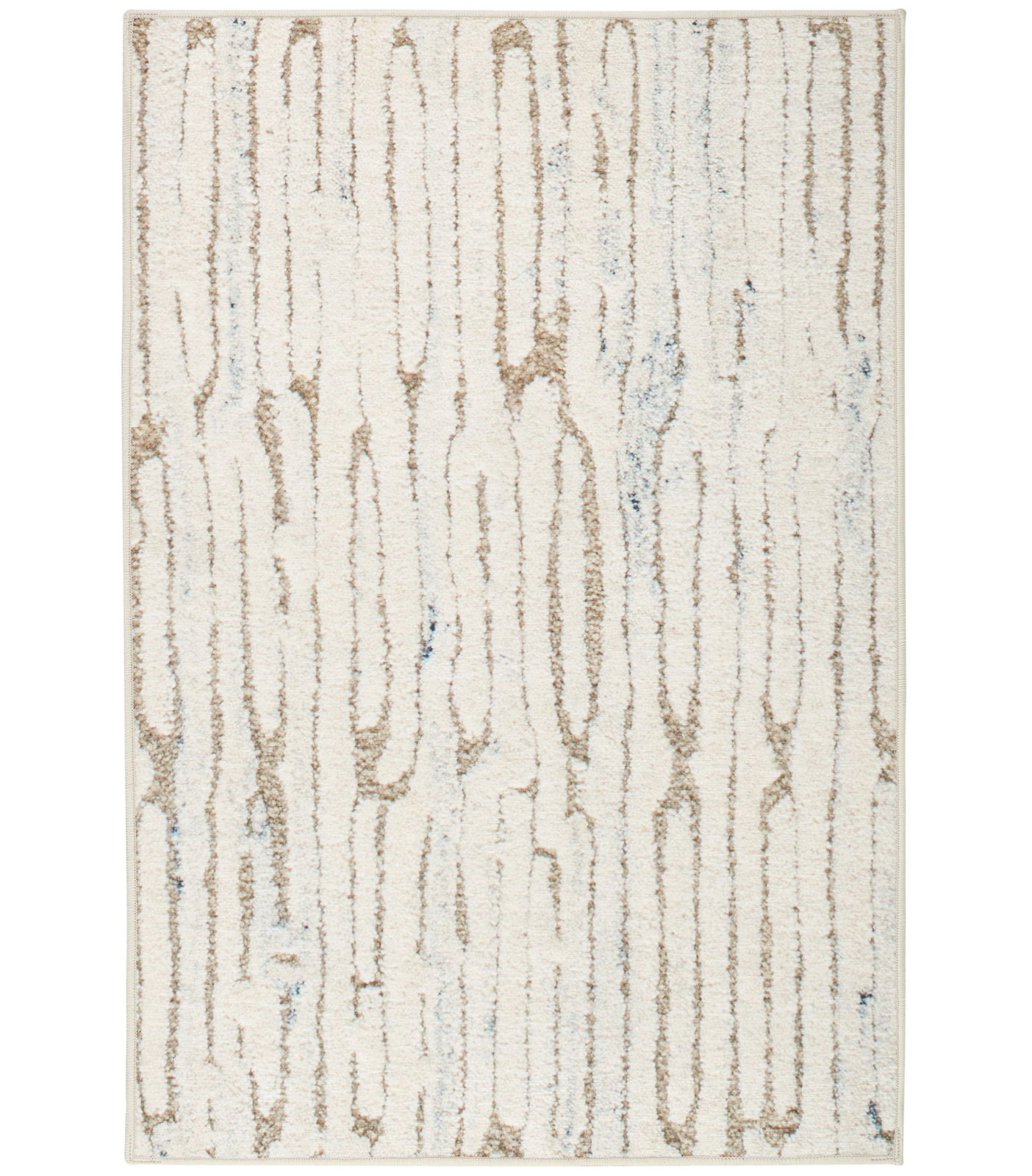 Malone Oatmeal Machine Washable Geometric Rug, Rectangle 2' x 3'