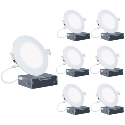6.3'' Dimmable Air-Tight IC Rated LED Canless Recessed Lighting Kit