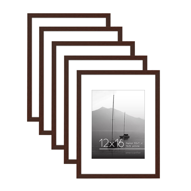 Cadres muraux avec passe-partout Gallery, Acajou, 12 po x 16 po avec passe-partout pour 8,5 po x 11