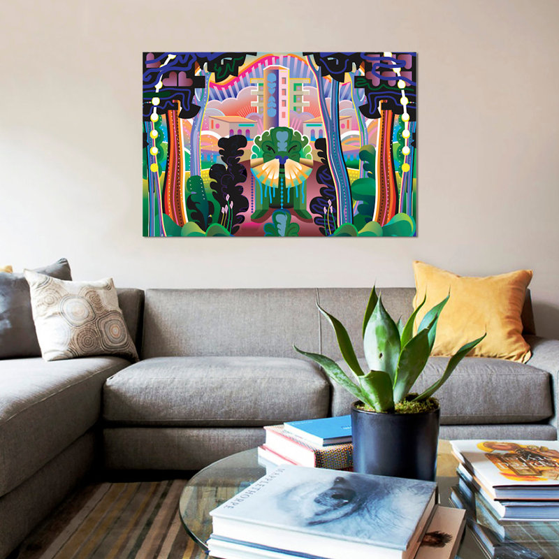 « kudzu », impression sur toile, H 26 po x l 40 po x P 1,5 po, Toile tendue, Pas de tapis