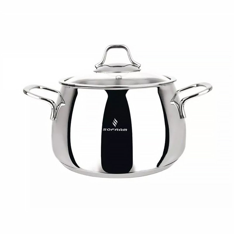 Venus 2.1-qt Stainless Steel Stock Pot with Glass Lid