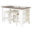 Ensemble de table de bar en bois à hauteur de comptoir classique avec 2 tabourets et 2 chaises-1026066835-1026066833