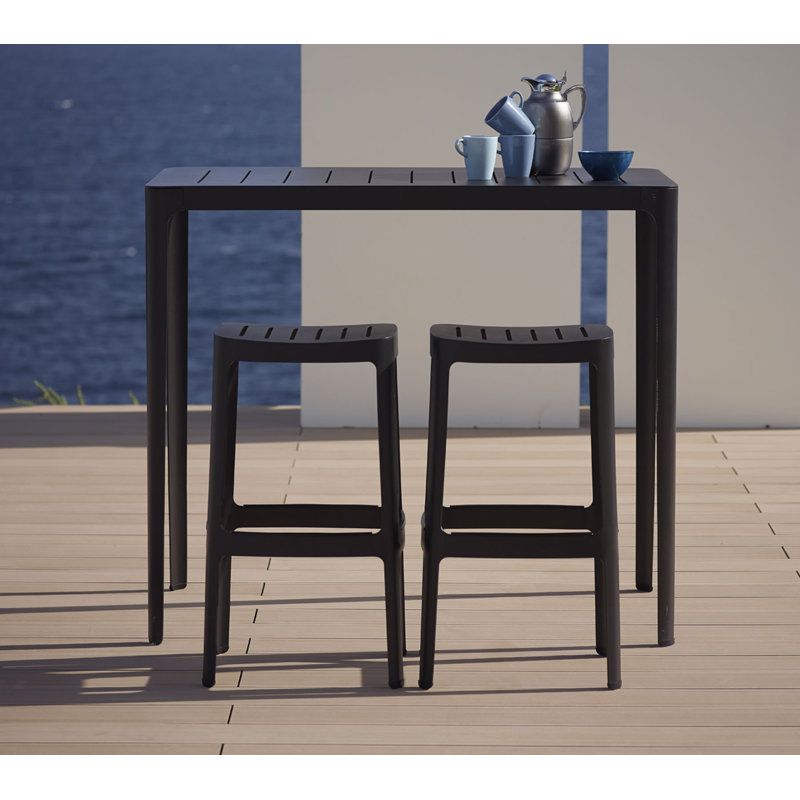 Cut Outdoor Bar Table, Black