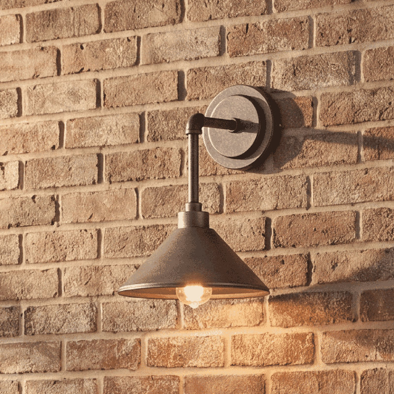 Estrela 1-Light Dimmable Galvanized Metal Barn Light