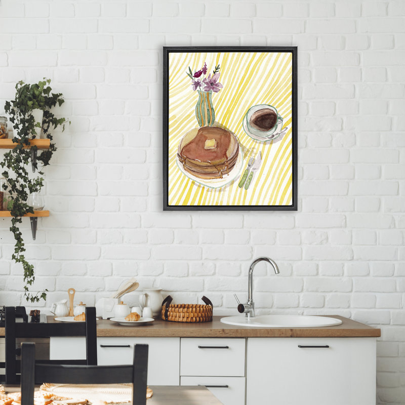 Cadre flottant pour table de petit-déjeuner Pancake, Cadre flottant noir de jais, H 21 po x l 17 po