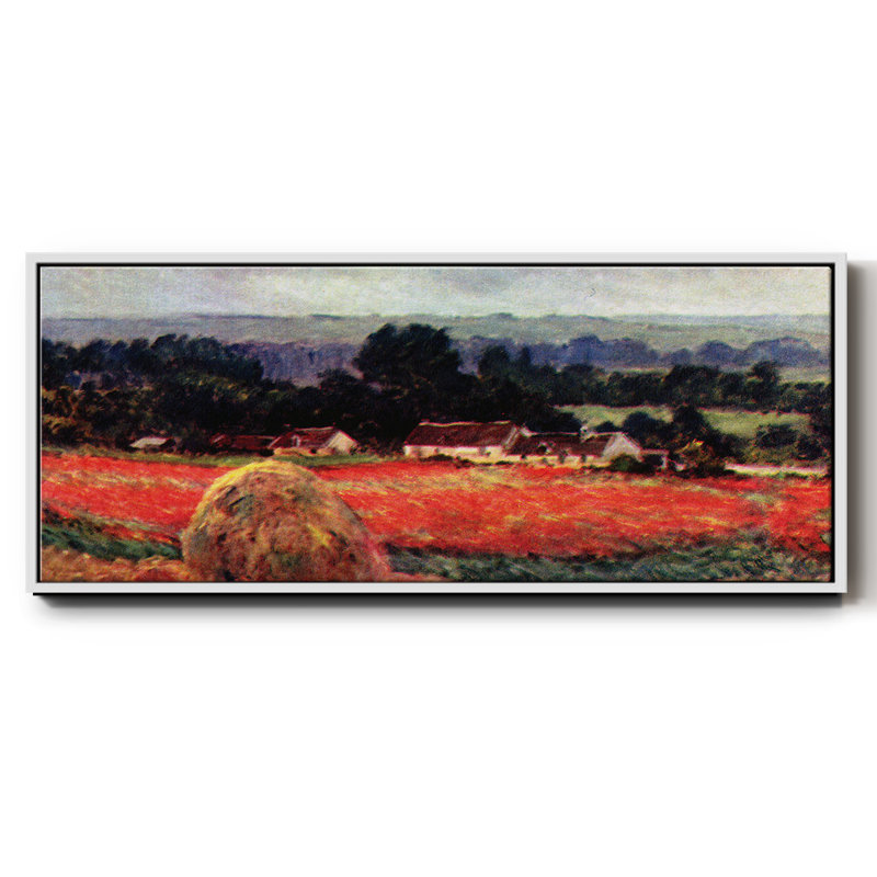 Le coquelicot de Blumefeld par Monet - Toile encadrée, H 8 po x l 20 po