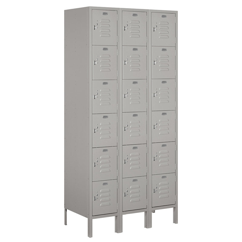 Casier standard 6 niveaux et 3 rangées, H 78 po x l 12 po x P 18 po, Bleu