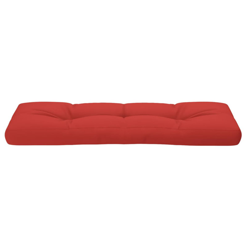 vidaXL Pallet Cushion Red Fabric (100% polyester), Red, 47.2" H x 15.7" W x 4.7" D