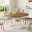 Round Dining Table for 4-6, 47 inch Wood Dining Room Table with Storage Shelf, Brown & White, No Chairs-237253225-237253226