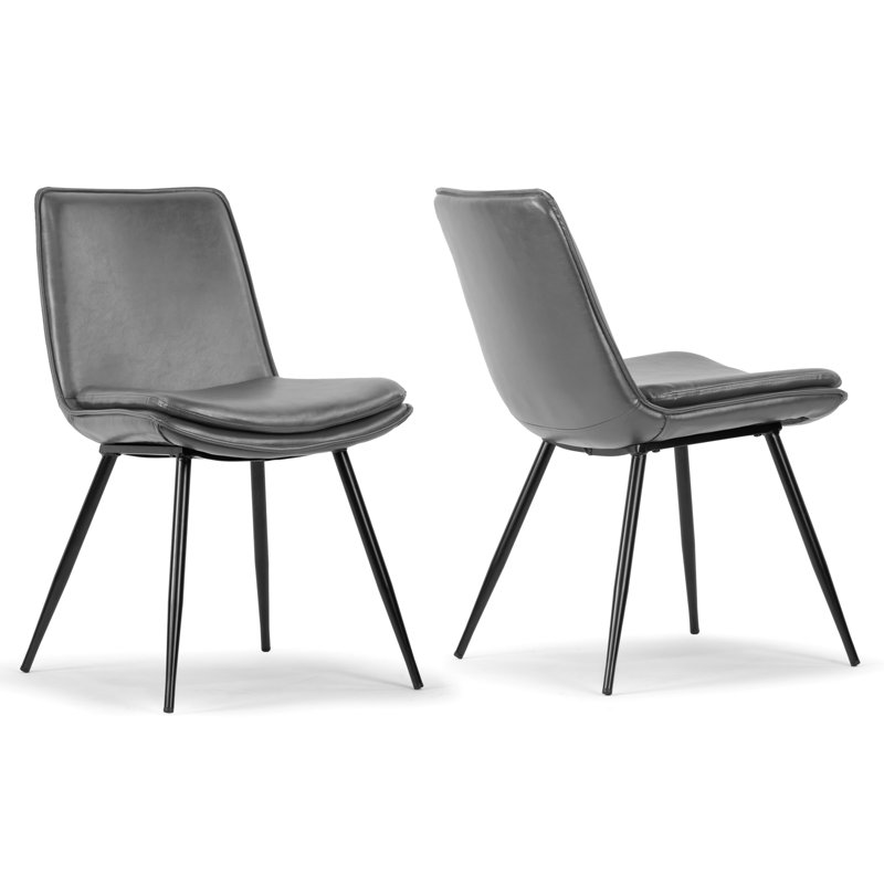 Chaise d'appoint rembourrée à dossier solide, Gris