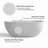 59 inch Matte White Solid Surface Freestanding Soaking Bathtub with Slip Resistant Contour
