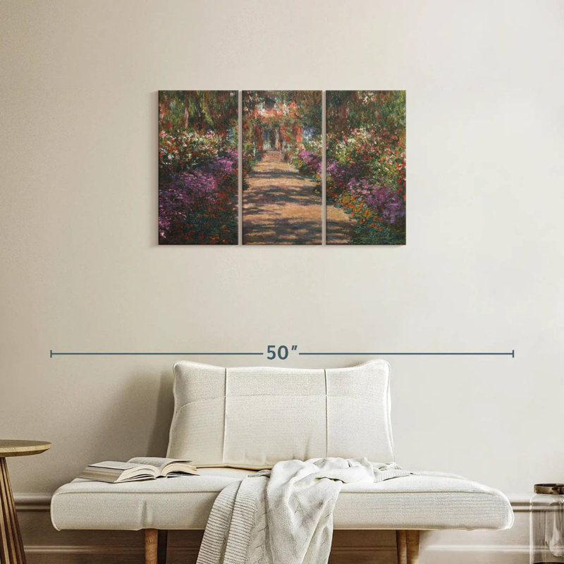Senne un sentier dans le jardin de Monet à Giverny, H 32 po x l 50 po