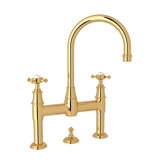Georgian Era Widespread Bathroom Faucet with Drain Assembly