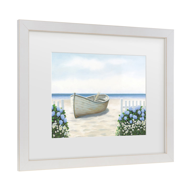 James Wiens, «Beach Days I», art encadré mat, H 13 po x l 16 po x P 0,75 po, Blanc