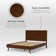 Aydelis Mid-Century Modern Solid Wood Low Profile Platform Bed with Headboard