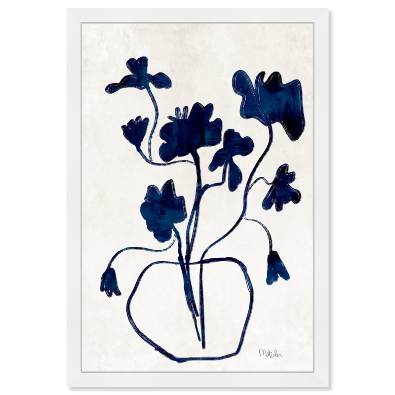 «Anemone Vase» par Oliver Gal - impression encadrée, Cadre blanc, H 47 po x l 32 po