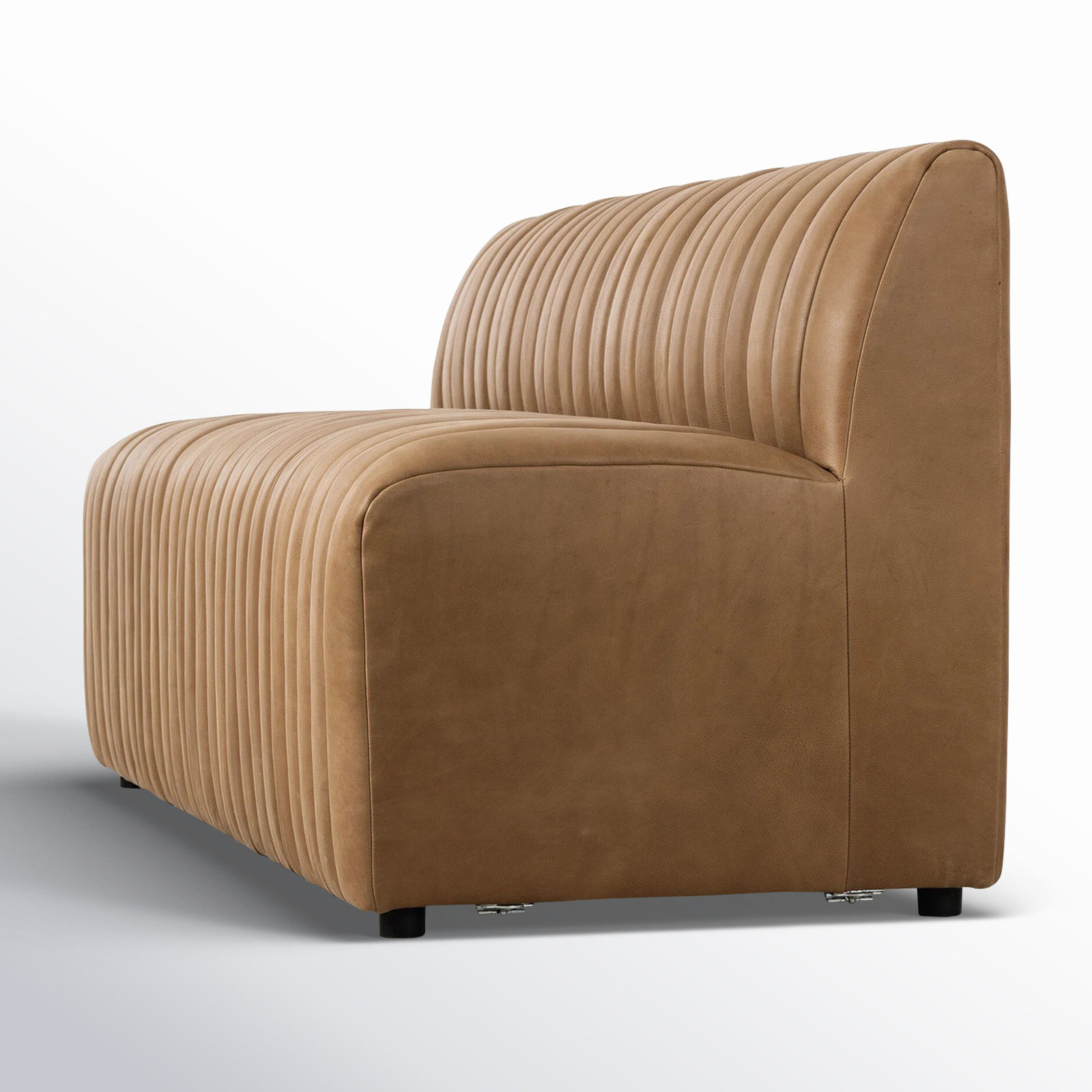 Brandt Bench, 31.5" H x 72" W x 28" D, Palermo Drift Genuine Leather