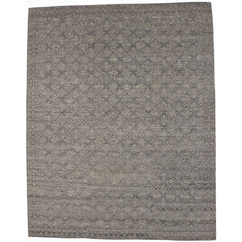 Wool Geometric Indoor Rug, Rectangle 8'3" x 9'10"