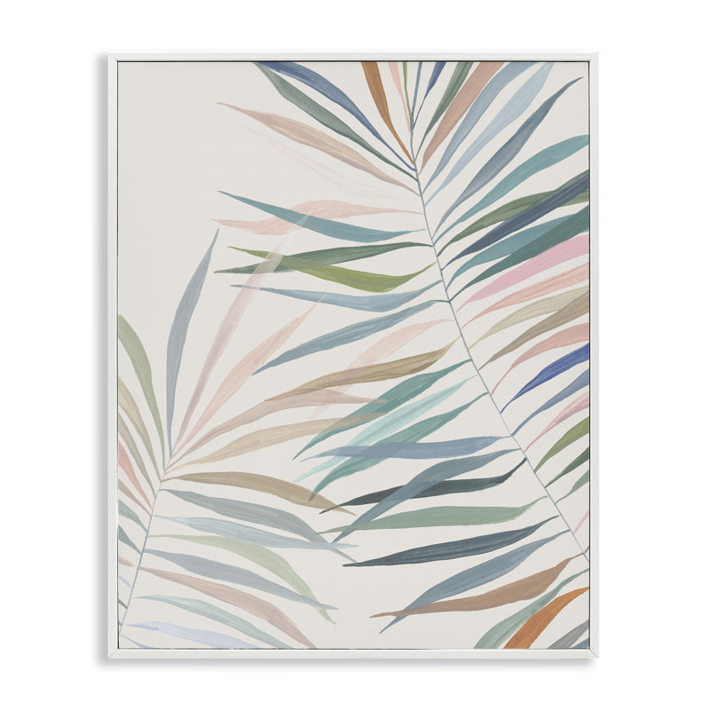 Giclée encadrée Pastel Tropical Harmony, design par Hannah Dawson, H 20 po x l 16 po