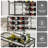 36"H Mirvjena 3 Tier Metal Bar Cart with Wine Rack for Kitchen Living Room Party-313974498