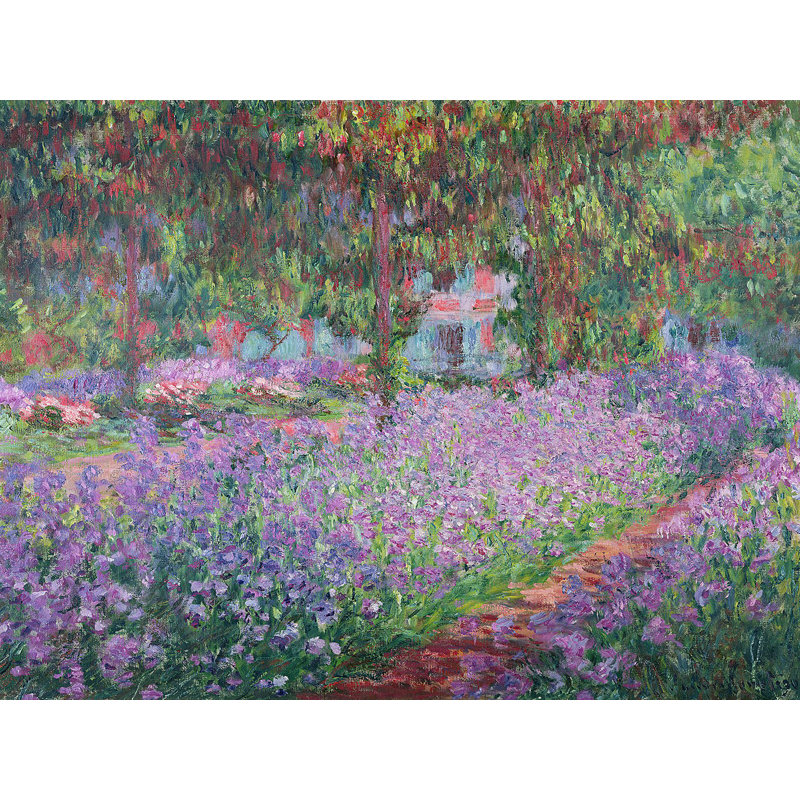 The Artist's Garden At Giverny by Claude Monet - Wrapped Canvas Painting, 50cm H x 70cm W x 4cm D
