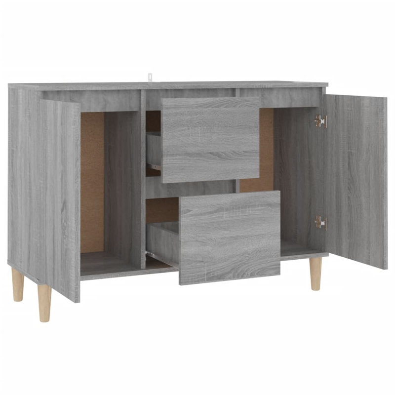 SkeltinCleveland Sideboard 101x35x70 cm Engineered Wood, Grey Sonoma