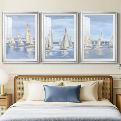 NAUTICAL Series IV - Impression sur mesure encadrée de qualité supérieure - 3 pièces