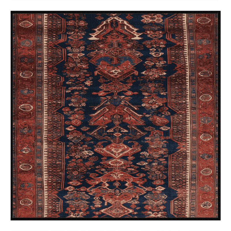 Tapis brun lavable à la machine, Carré 5 pi