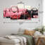 Rose Glamour I - ensemble de décorations murales mode en métal rose