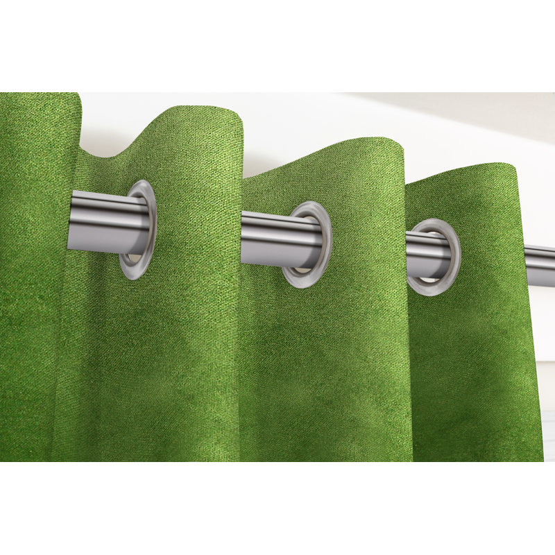Room Darkening Curtain Pair, 46" W x 72" L, Fern Green