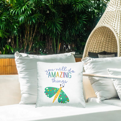 Coussin extérieur Inspiring Do Amazing Things Design par Kim Allen