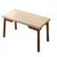 Ensemble de table basse 3 pièces pour salon traditionnel 3 pièces et table de bout rectangulaire de forme carrée avec finition beige brun