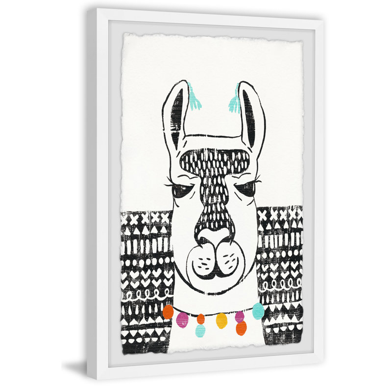 Garret Llama Necklace - Graphic Art, 45cm H x 38cm W
