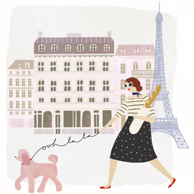 Paris People I by Victoria Borges - Wrapped Canvas Print